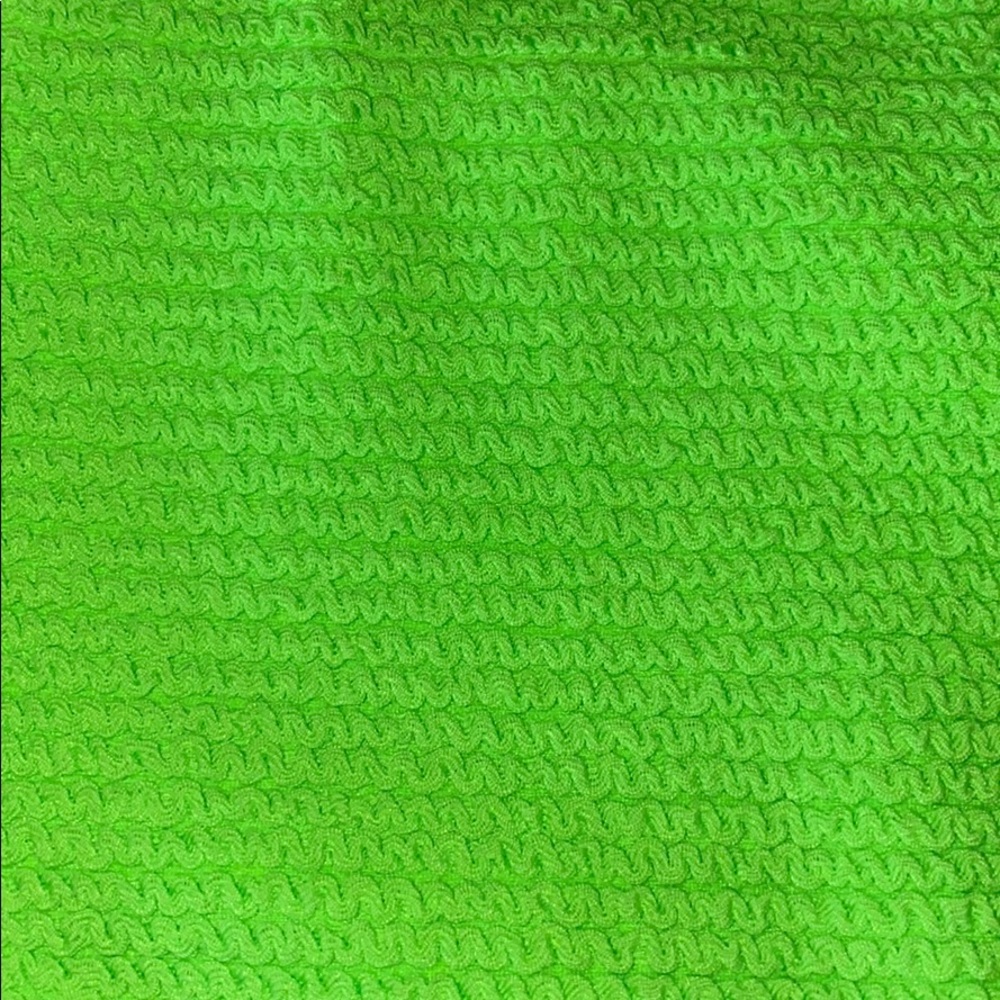 🔥 LA Hearts Neon Green Scrunch Bandeau Bikini Top - Picture 4 of 10